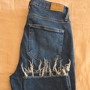 Paige Distressed Blue Denim Jeans Cindy